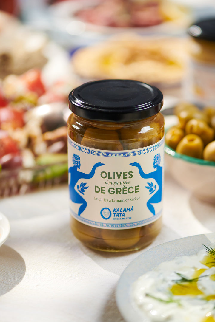 Olives vertes denoyautées de Grèce