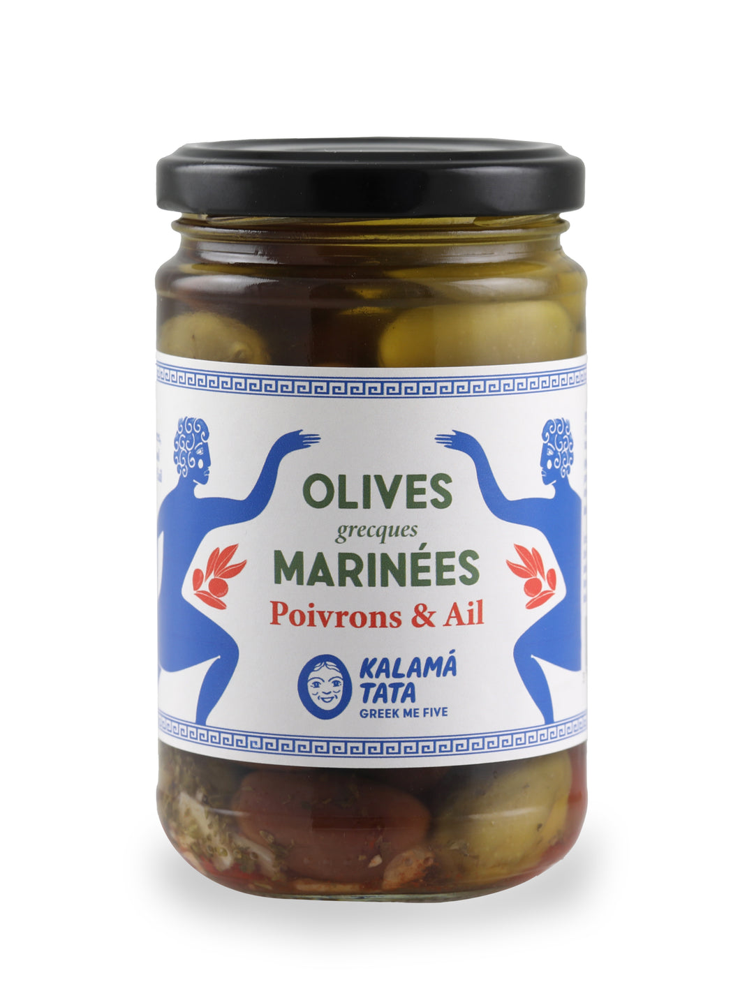 Olives grecques marinées - Poivrons & Ail